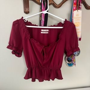 Urban outfitter red blouse size small